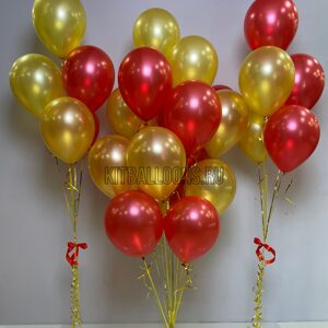 Композиция из шаров Красное золото